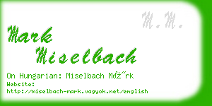 mark miselbach business card